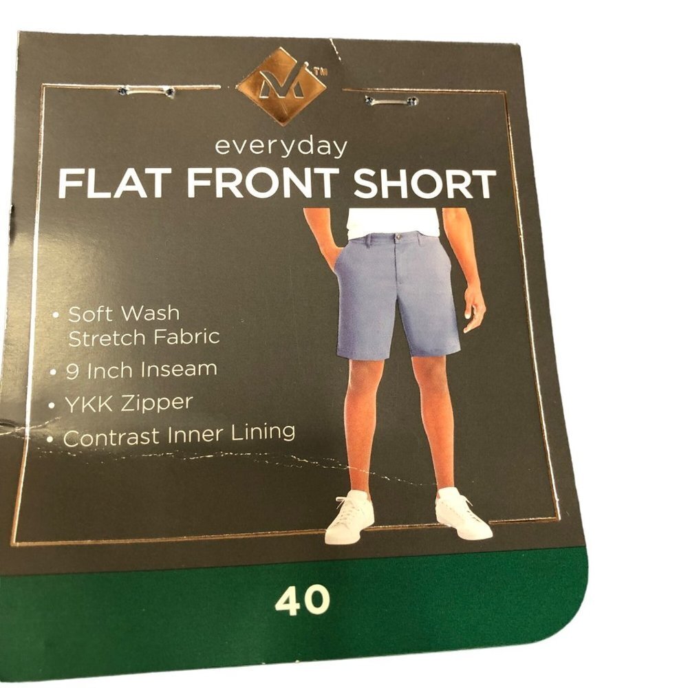 MEMBERS MARK FLAT FRONT SHORTS 40 NEW WITH‎ TAG